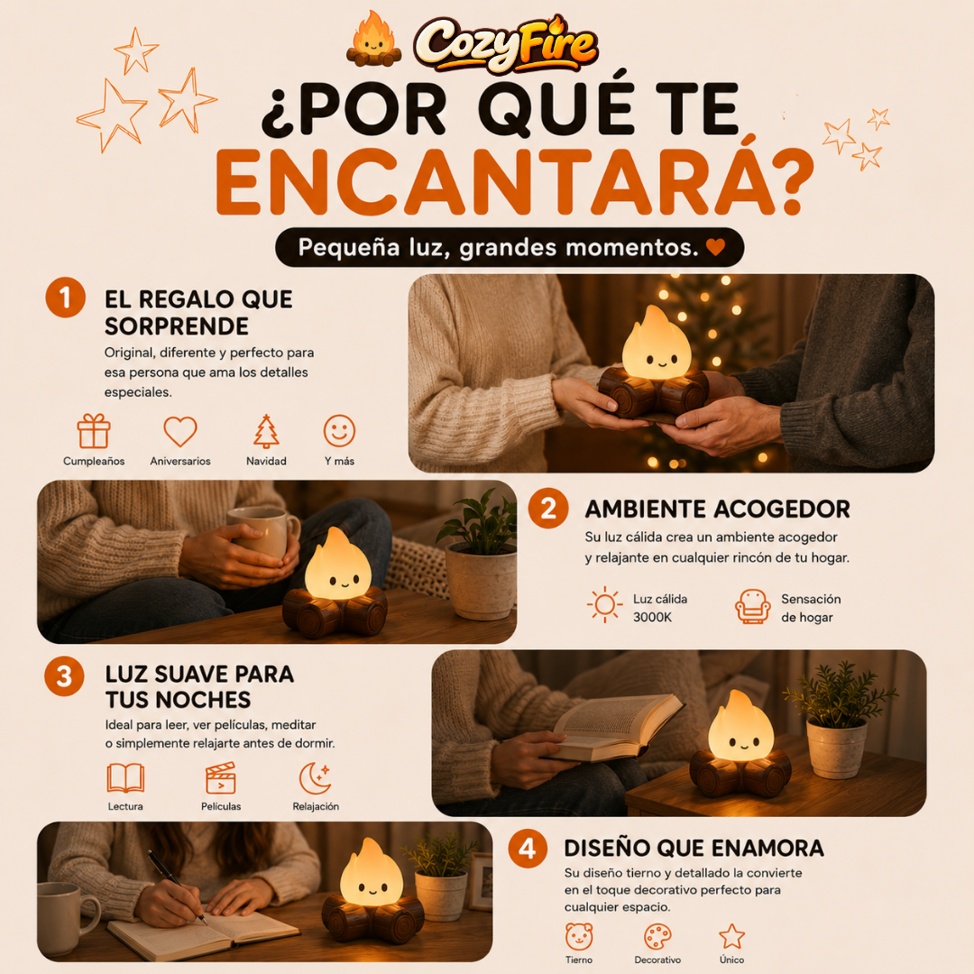 Mini Lámpara Fogata LED