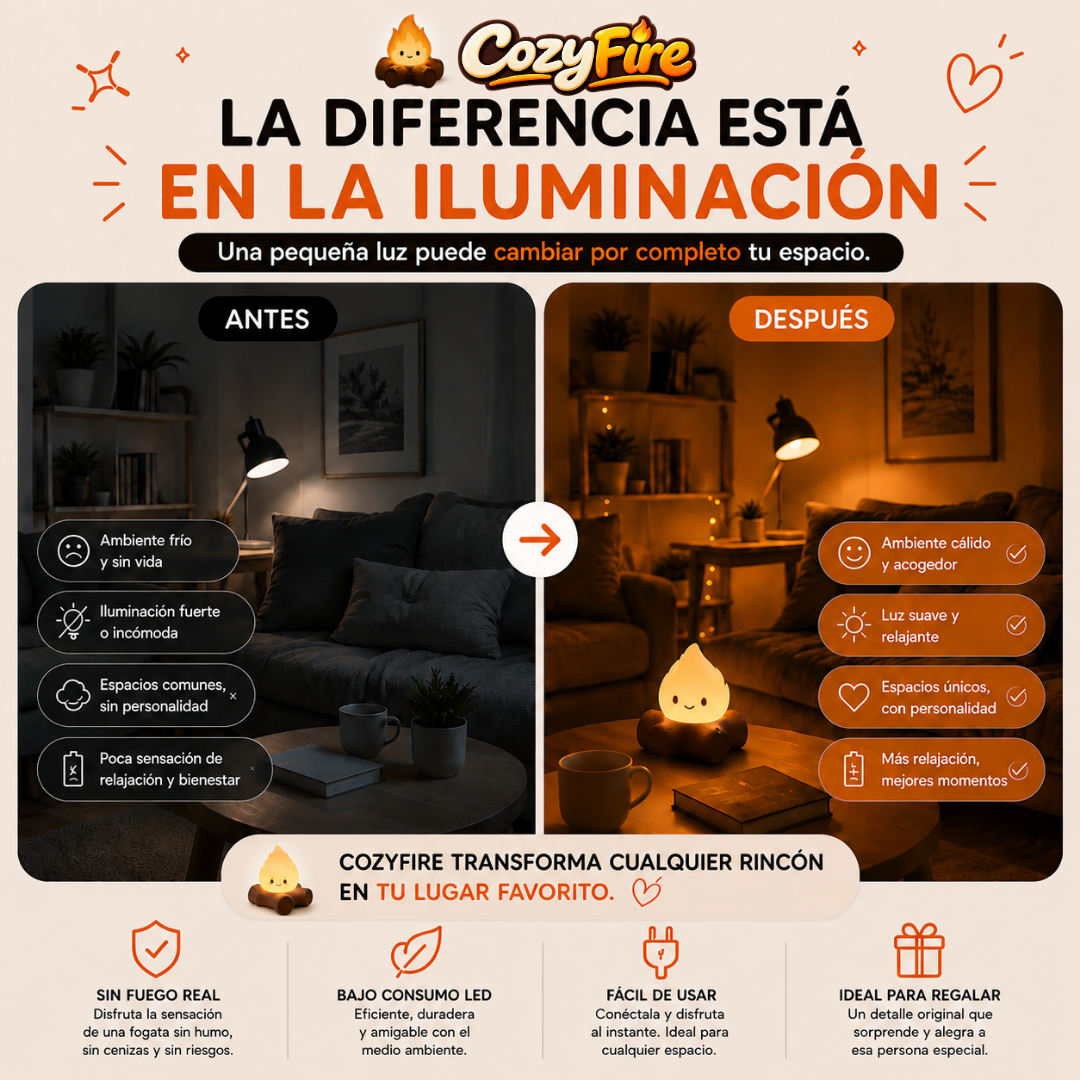 Mini Lámpara Fogata LED