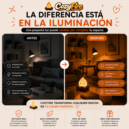 Mini Lámpara Fogata LED